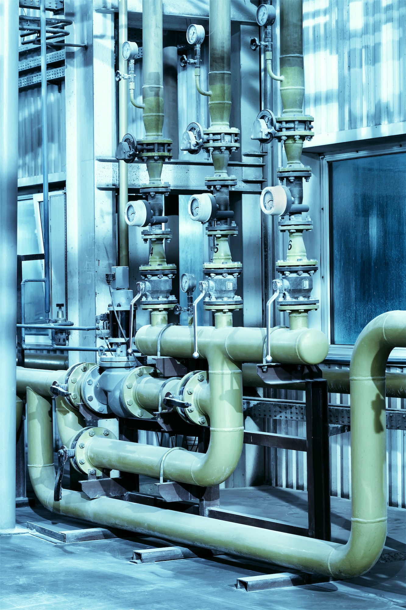 Factory equipment with instruments